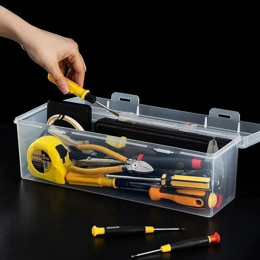 7pcs Multi-Compartment Tool Parts Storage Box Set Wear Resistant 6 Small Boxes 1 Large Box Transparent Portable Tool Organizer from PriceLows™