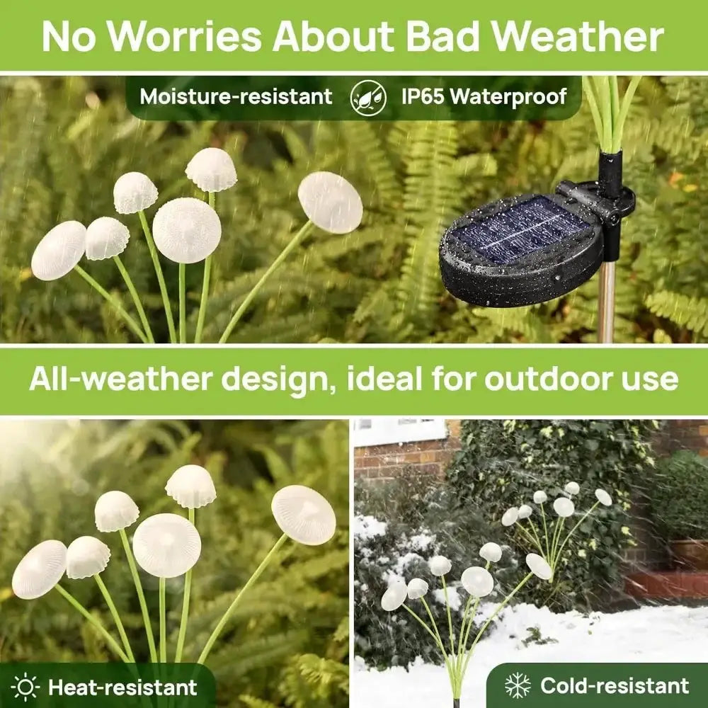 Solar Garden Lights Dual Mode LED Solar Mushroom Lights Waterproof Decor Yard Patio Pathway Jellyfish for Garden Ambiance from PriceLows™