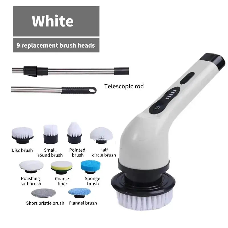 Electric Spin Scrubber | Cordless | Adjustable Extension | For Tub Tile Floor