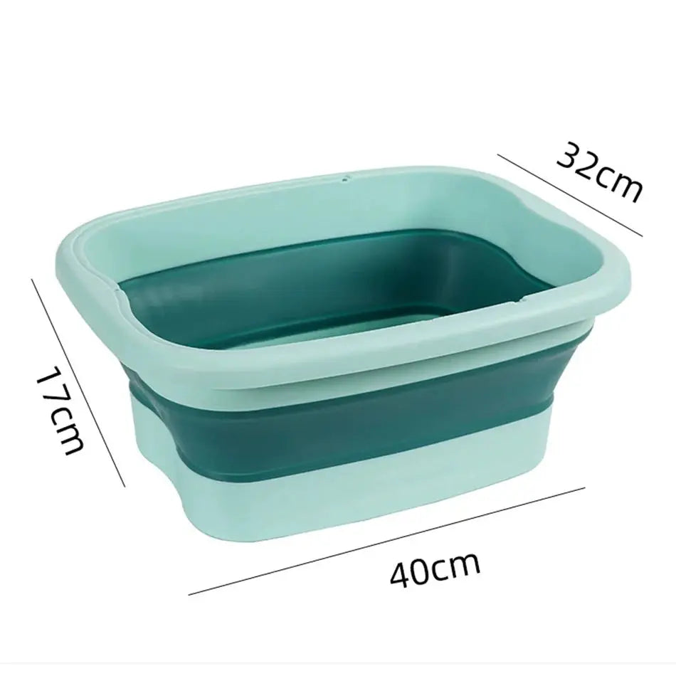 Foldable Foot Bath | 40X32CM Basin | Thick PP & TPR | Travel And Home