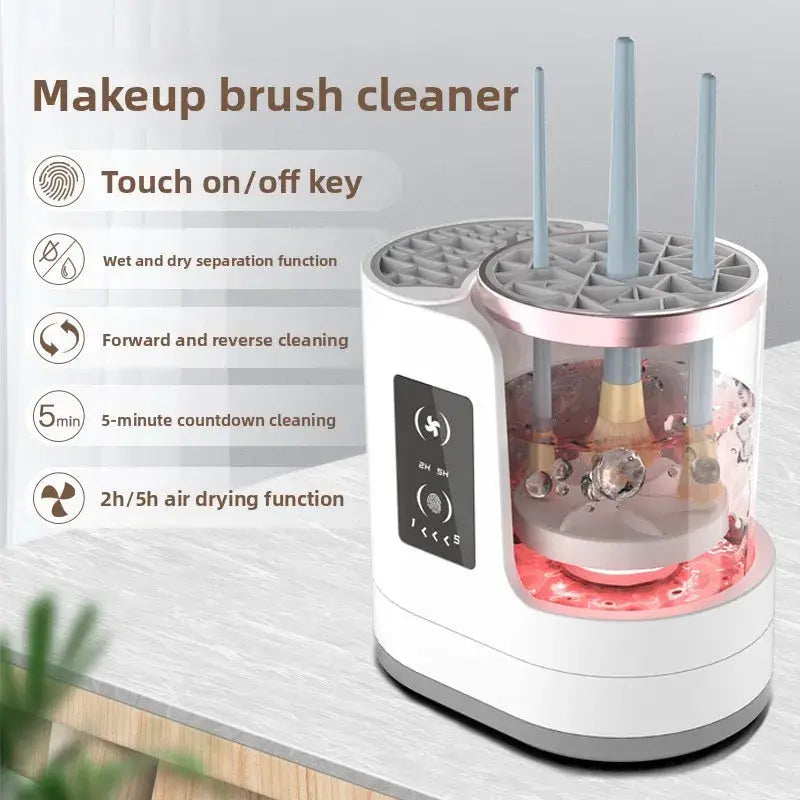 Electric Makeup Brush Cleaner | Touch Timer Panel | Fast Air Dry | Desktop