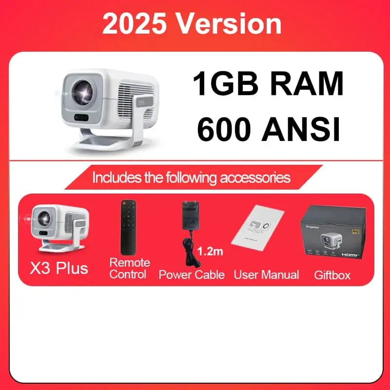 Portable Projector | Auto Focus | Bluetooth | 1080P Display
