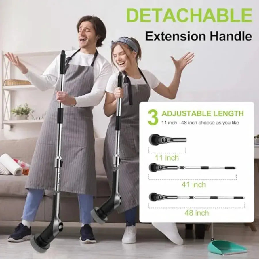 Electric Spin Scrubber | 10-in-1 | IPX7 Waterproof | Retractable Handle, 2-Speed