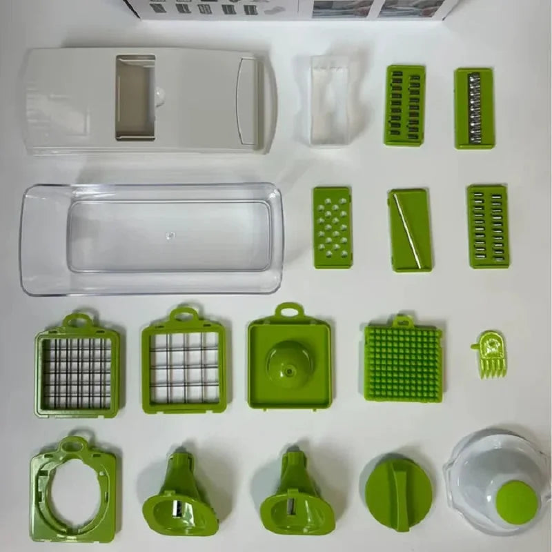 Vegetable Cutter | Stainless Blades | All In One | 18 Piece Set