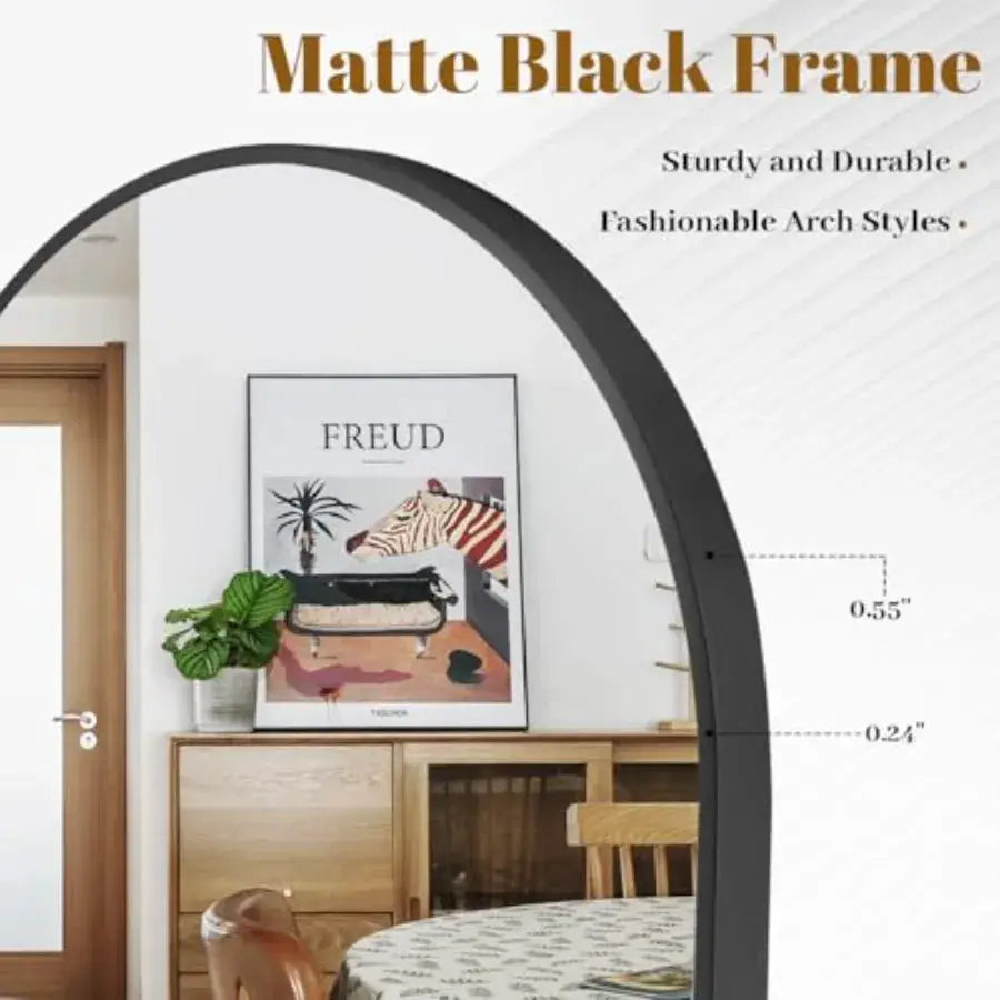 Arched Wall Mirror 24 x 36 inch Arch Bathroom Mirror Wall Mounted Vanity Mirror with Arch Metal Frame Modern Bathroom Vanity Mi from PriceLows™