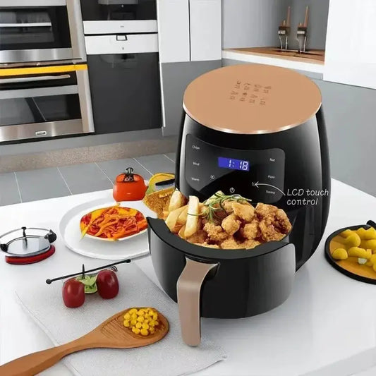 1.19-Gallon Air Fryer: Features a smart touch screen with color icons, multiple preset recipes, and manual adjustment functions for quick and effortless cooking. Dishwasher-safe; ideal for home use, gatherings, and as a versa from PriceLows™