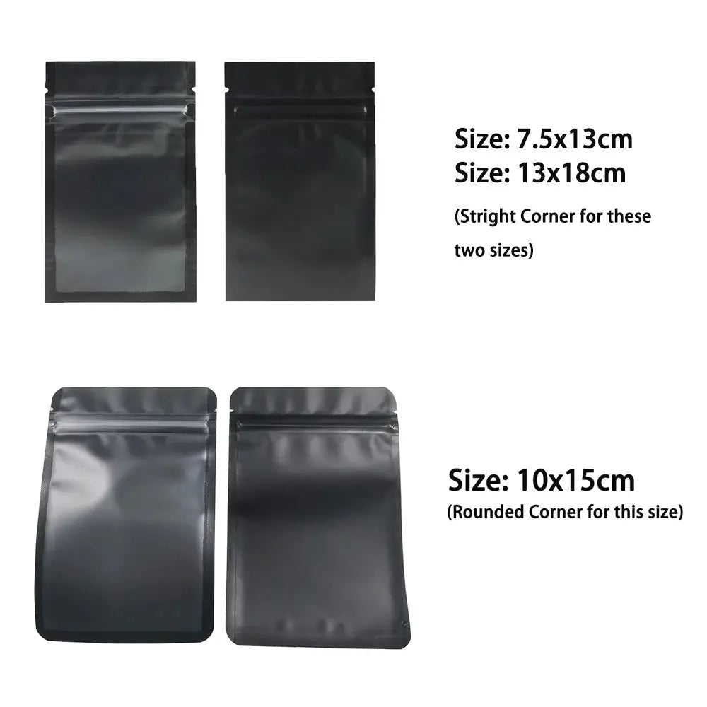 Resealable Zip Lock Bags Food Product Heat Sealable Packing Bag, 100PCS PET Plastic Mylar Pouch with Frosted Window from PriceLows™