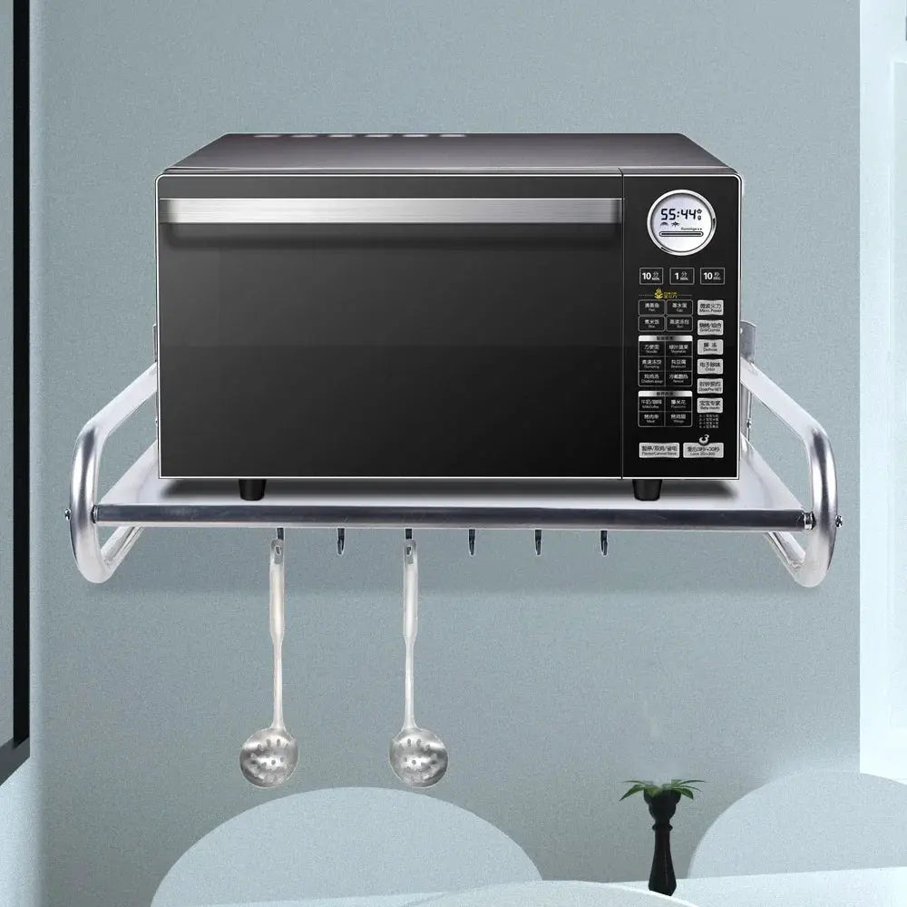 Microwave Oven Rack Stainless Steel Microwave Oven Shelf Wall-Mounted Kitchen Shelf Kitchen Shelves Counter from PriceLows™