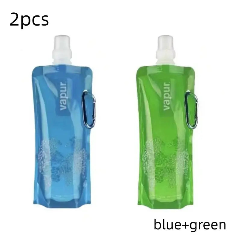500ML Portable Ultralight Foldable Silicone Folding Water Bottle Water Bag Outdoor Sport Supplies Hiking Camping Soft Flask Bag from PriceLows™
