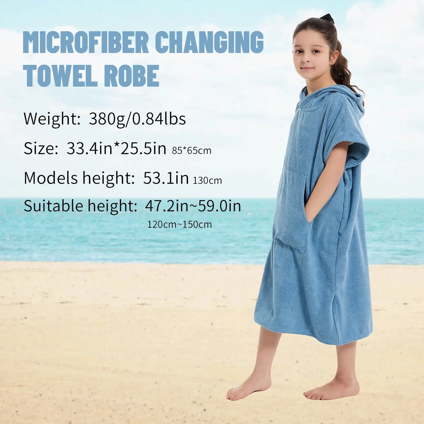 Kids Hooded Bath Towel Robe | Quick Dry | Super Absorbent | 4 Colors