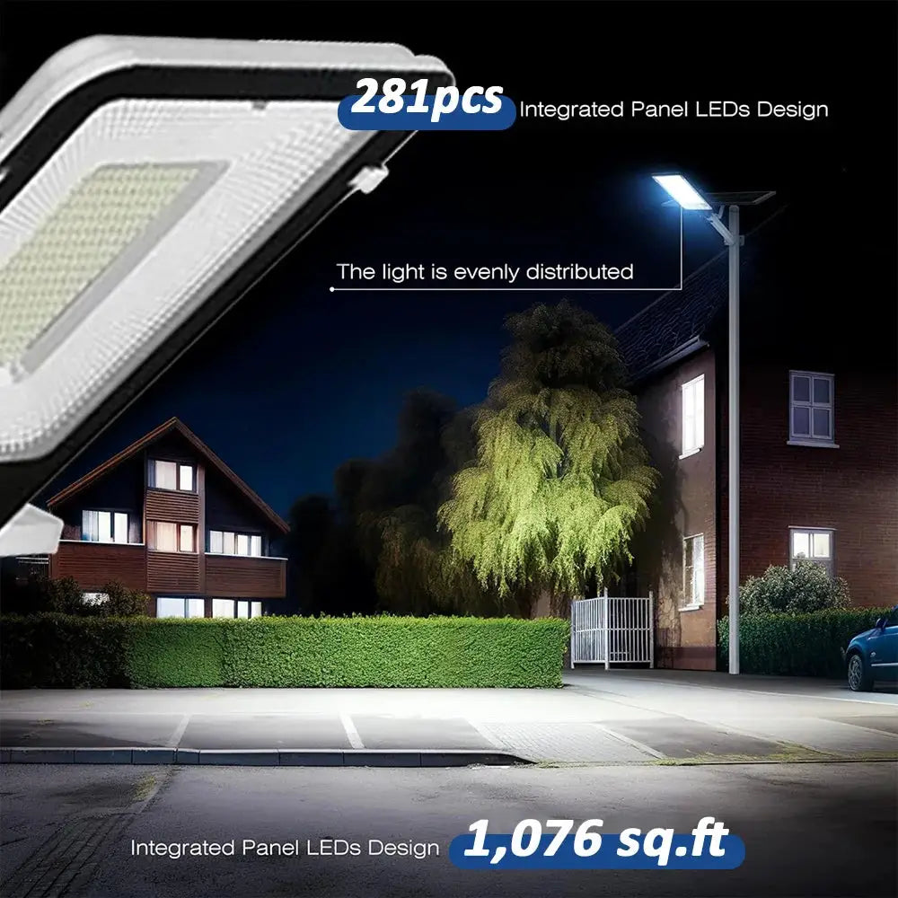 8000mah High Power Solar Street Lights Outdoor Commercial Parking Lot Light Dusk to Dawn Solar Security Flood Lights Solar Lamp from PriceLows™
