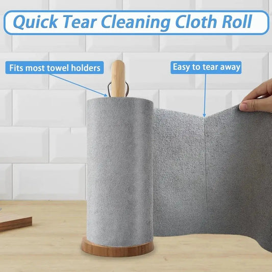 20 Pack Microfiber Cleaning Cloth Roll,Reusable Tear Away Microfiber Towels,Washable Ultra Absorbent Rags Drying Dishcloths for Car,Home,Garage or Shop(Grey) from PriceLows™