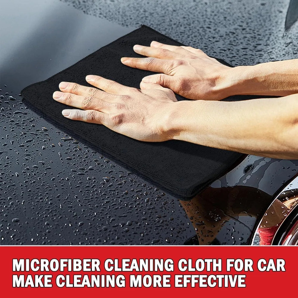 Microfiber Cleaning Cloths | Polyester Blend | Soft Absorbent | 24 Pack 12x16in