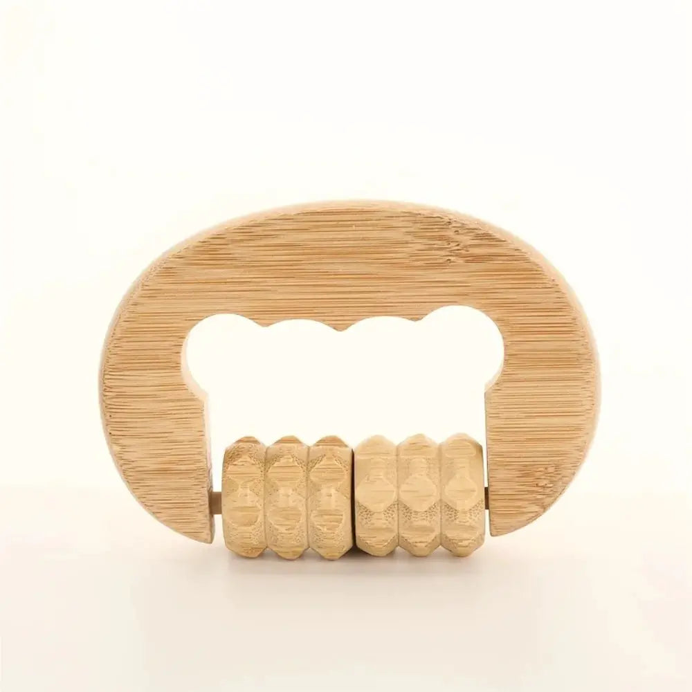 Bamboo Manual Roller Tool | 3-Segment Design | Acupoint Massage | For Neck And Waist