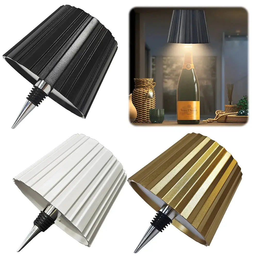 Metal Dimmable Bottle Lamp Rechargeable 2000mAh LED Wine Bottle Lamp 3 Colors Dimmable Touch Control for Family Restaurant & Bar from PriceLows™