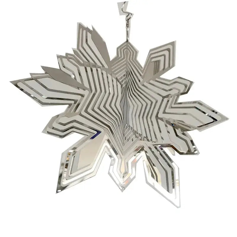 Heart Square Drop Shape Stainless Steel 3D Rotating Wind Spinner Chime Metal Decor Home Garden Decoration Outdoor Indoor Rooms from PriceLows™