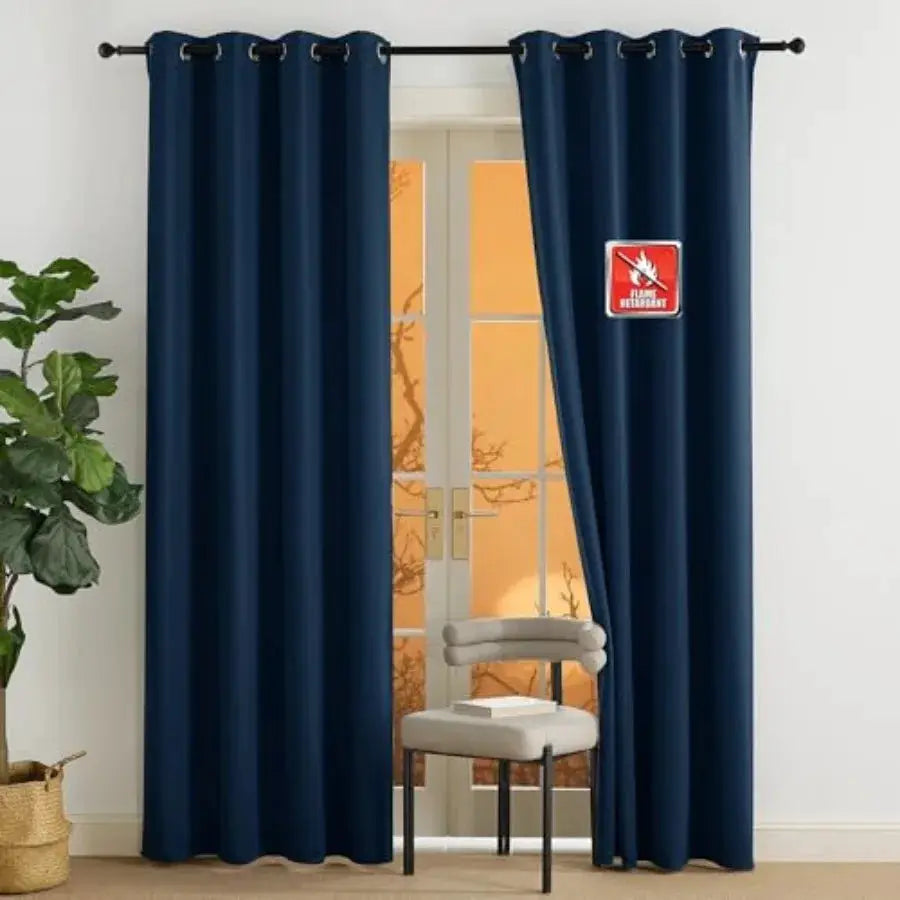 Fireproof 84 inch Long Curtains for Bedroom and Living Room 2 Panels - Goth Home Decor Room Darkening Safe Window Treatments fo from PriceLows™