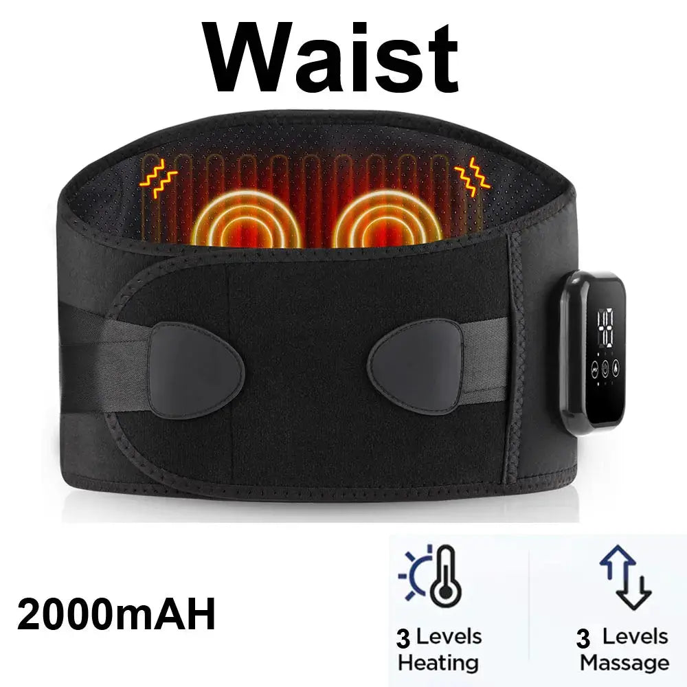 Heated Lumbar Brace | Electric Massager | Office Support | One Size