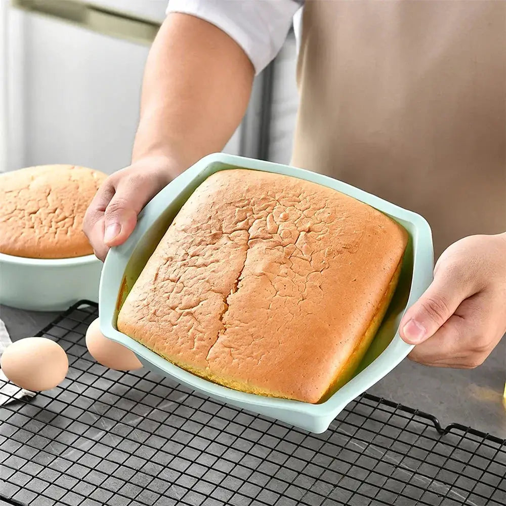 Silicone Square Cake Plate | Nonstick | Oven And Air Fryer Safe