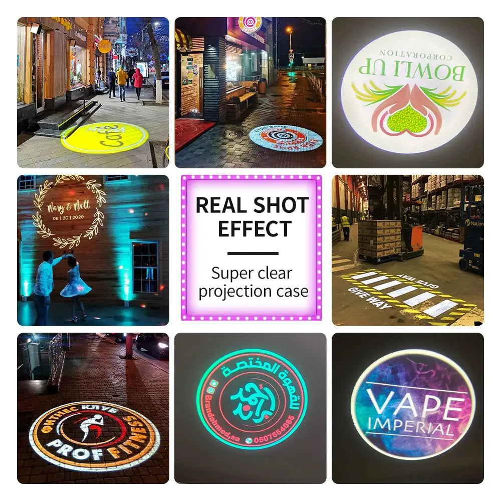 LED Gobo Projector | HD Custom Logo | IP67 Waterproof | Aluminum Housing