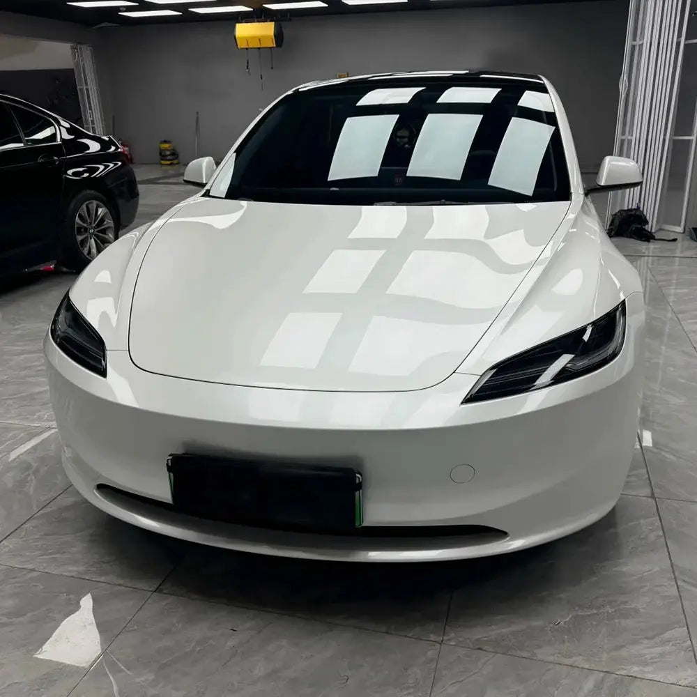 Premium Gloss Pearl Shell White Color Sticker Vinyl Wrap Film Roll Self Adhesive PET Decal Car Wrapping Film Scratch-resistant from PriceLows™