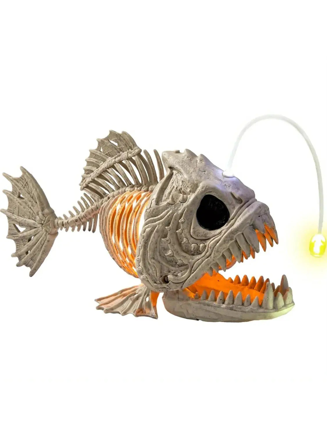 Halloween Skeleton Fish Lantern | Led Eyes | Nylon Body | 10 Inch