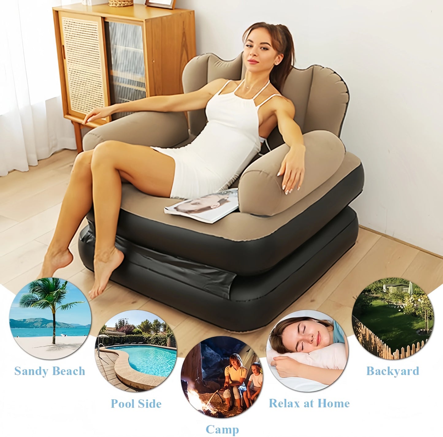 Inflatable Sofa | Five In One Design | Foldable Lounge Chair