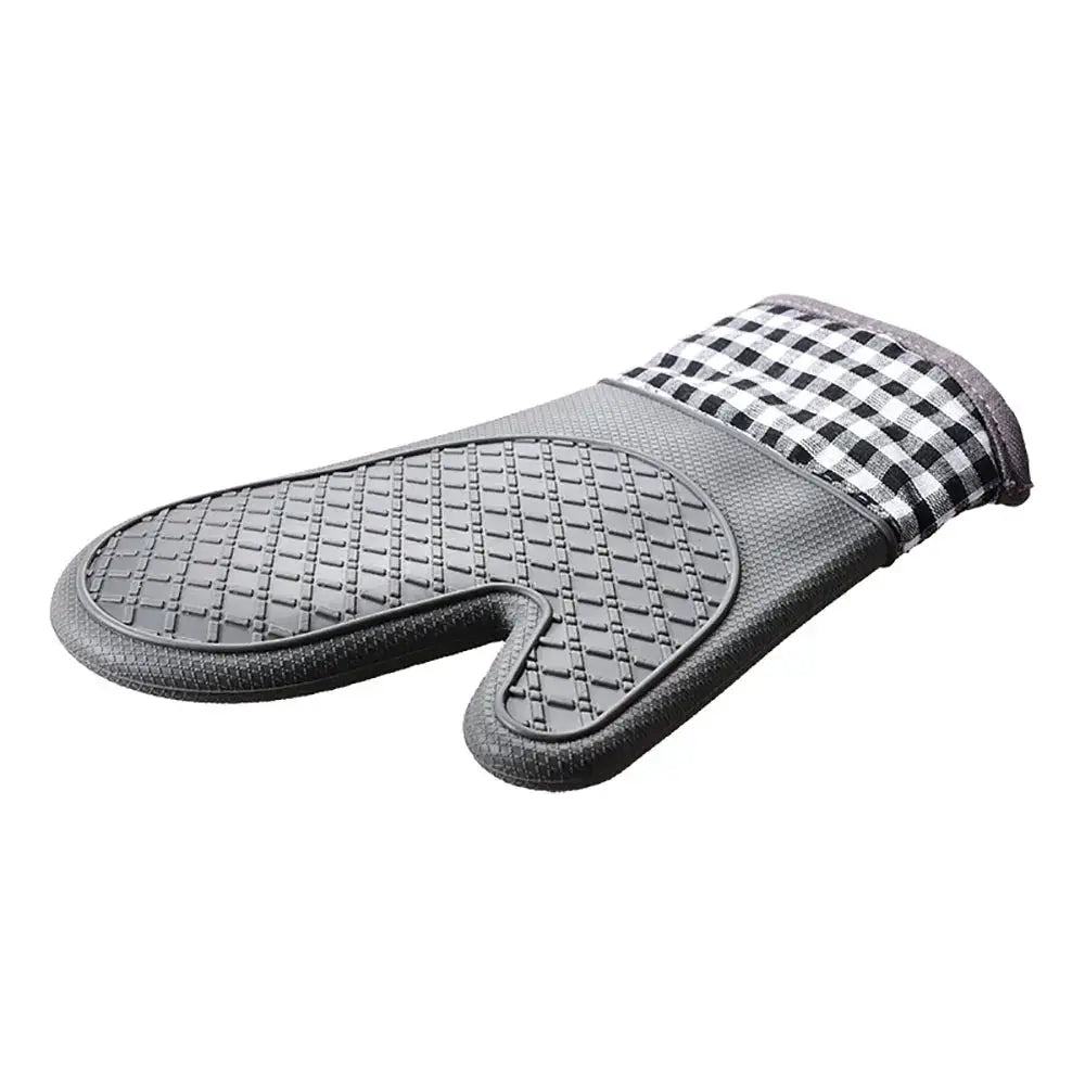 Silicone Oven Mitt | Heat Resistant | Non Slip | Black Gray