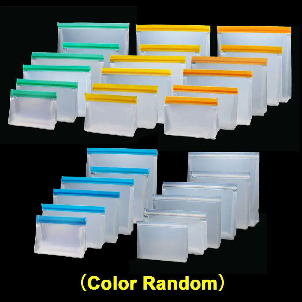 Reusable PEVA Food Bag | Leakproof | Stand Up Design | 15.5x12x5.5cm