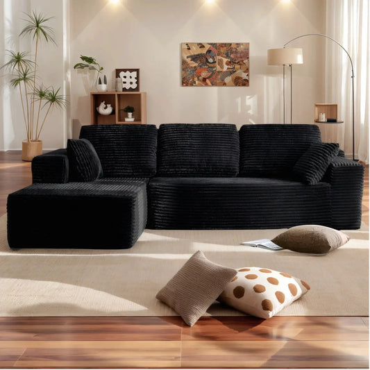 Sectional Sofa | L-Shaped With Chaise | No Assembly Required | 2000-2400mm Width from PriceLows™