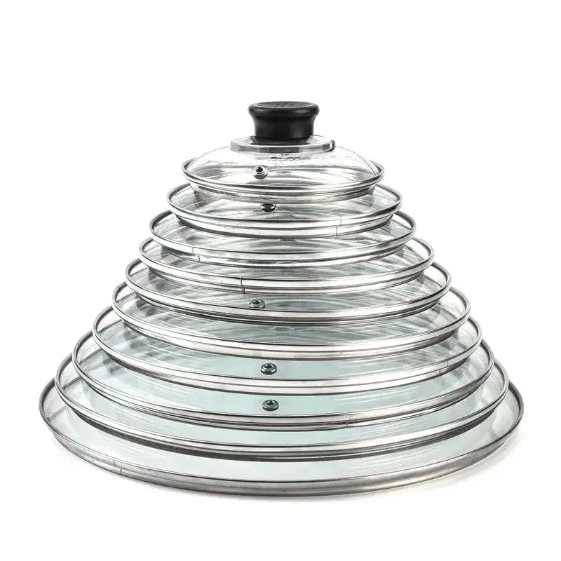 Tempered Glass Frying Pan Lid | Round | Visible Vertical Lid | 20-30 cm