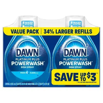 Dish Soap Spray Refill | 16 Oz | Fresh Scent | Grease Formula