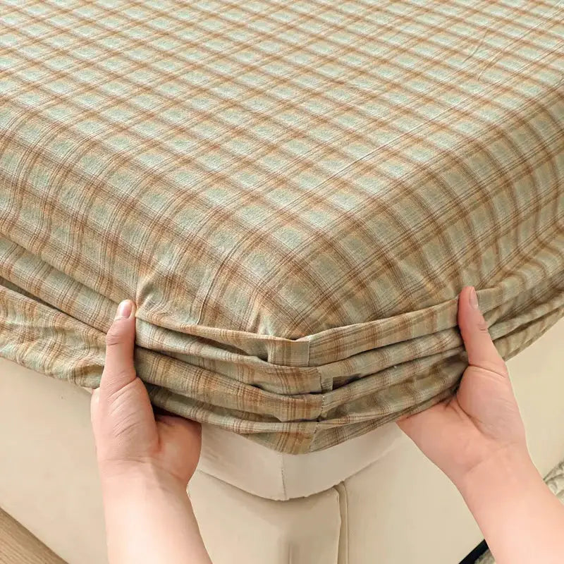 Pure Cotton Fitted Sheet Adults Kids Room Bedsheets Single/Twin/Queen/King Size Bed Cover простынь Soft Mattress Protector from PriceLows™