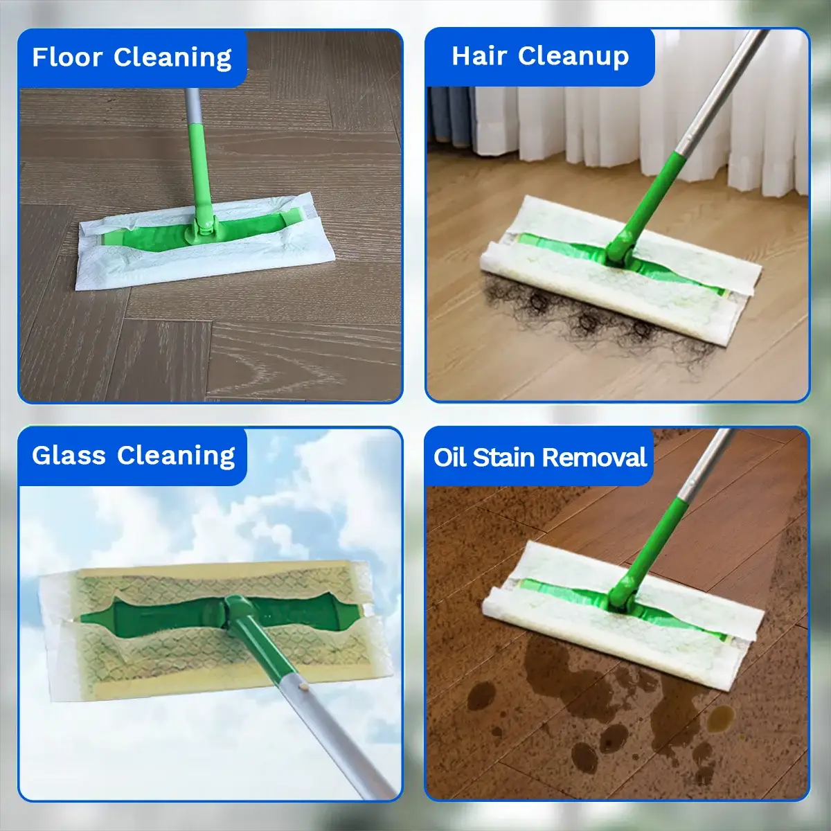 JINYUDOME 8.8x12inch Disposable Electrostatic Dust Mop Pads High-Efficiency Swiffer Wet/Dry Mop Floor Cleaning Cloth from PriceLows™