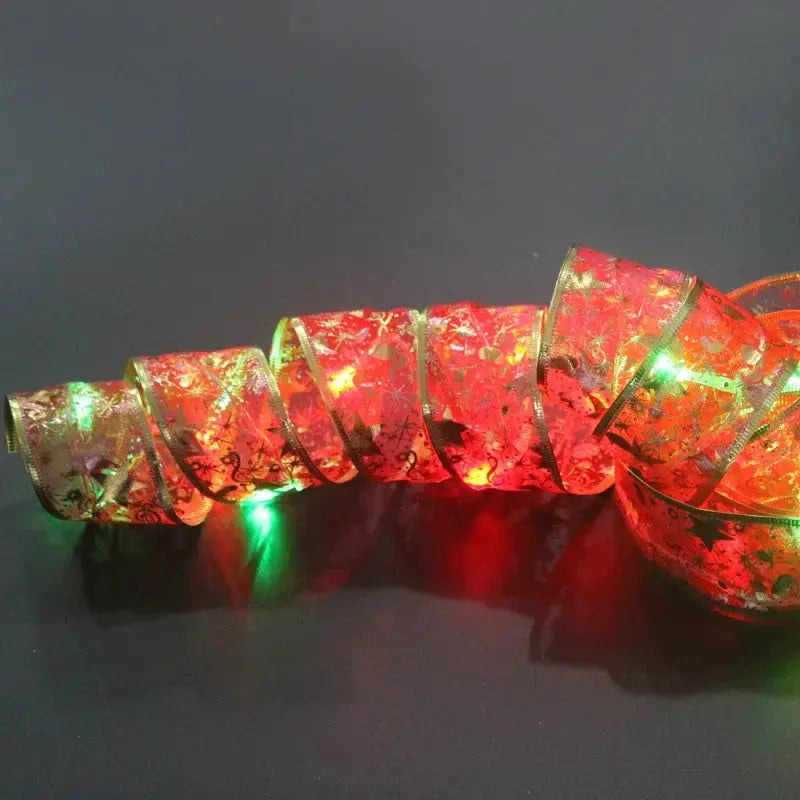 Christmas Tree String Lights | Copper Wire With Ribbon Bows | 5M 10M