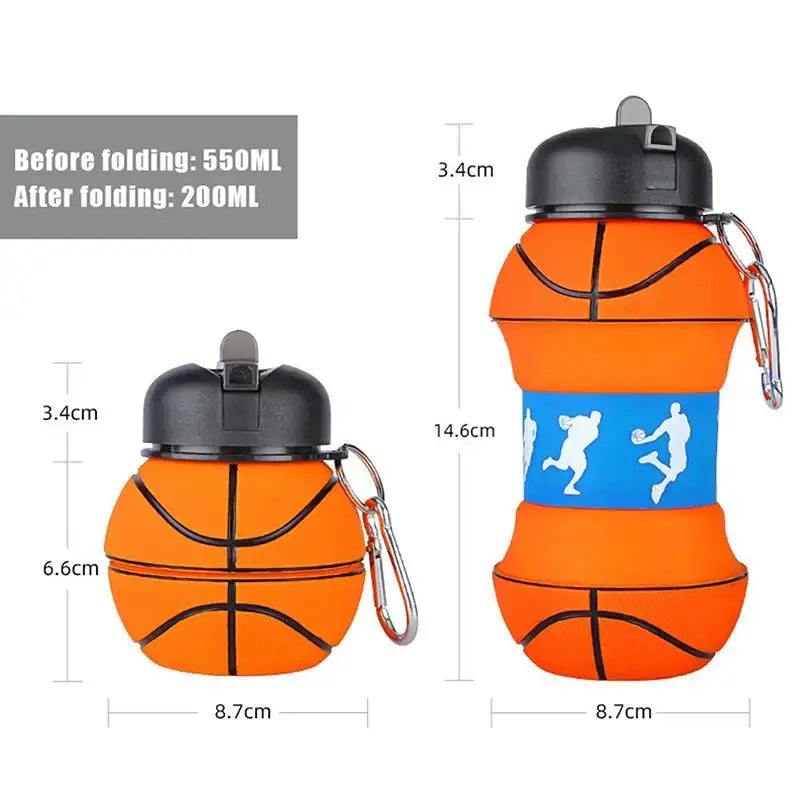 Kids Fold Water Bottle Cup with Leakproof Lid Portable School Sports Outdoor Collapsible Drink MugHotsale from PriceLows™