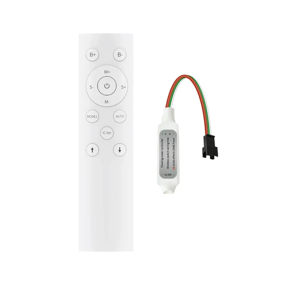 WS2811 1903 16703 Single Color LED Pixel Strip Horse Race Controller RF Wireless Remote Running Water Flow LED Controller 12-24V from PriceLows™