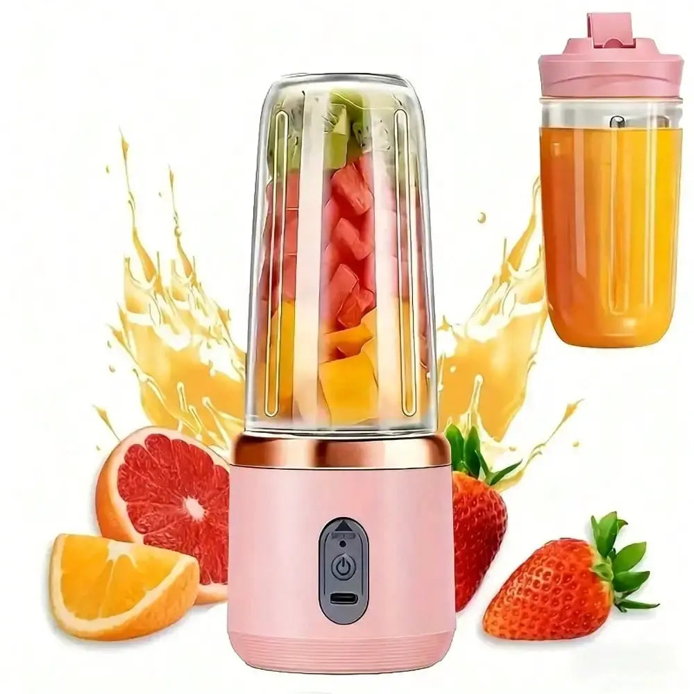 Juicer Cup + Portable Outdoor Cup, Dual Cups, Detachable, Easy To Clean, For Making Fine Juice, Fruit Blender, Beverage Maker, Suitable For Home, Outdoor Travel, Office, USB Charging, Portable Blender, Juice Mixer - Perfect G from PriceLows™