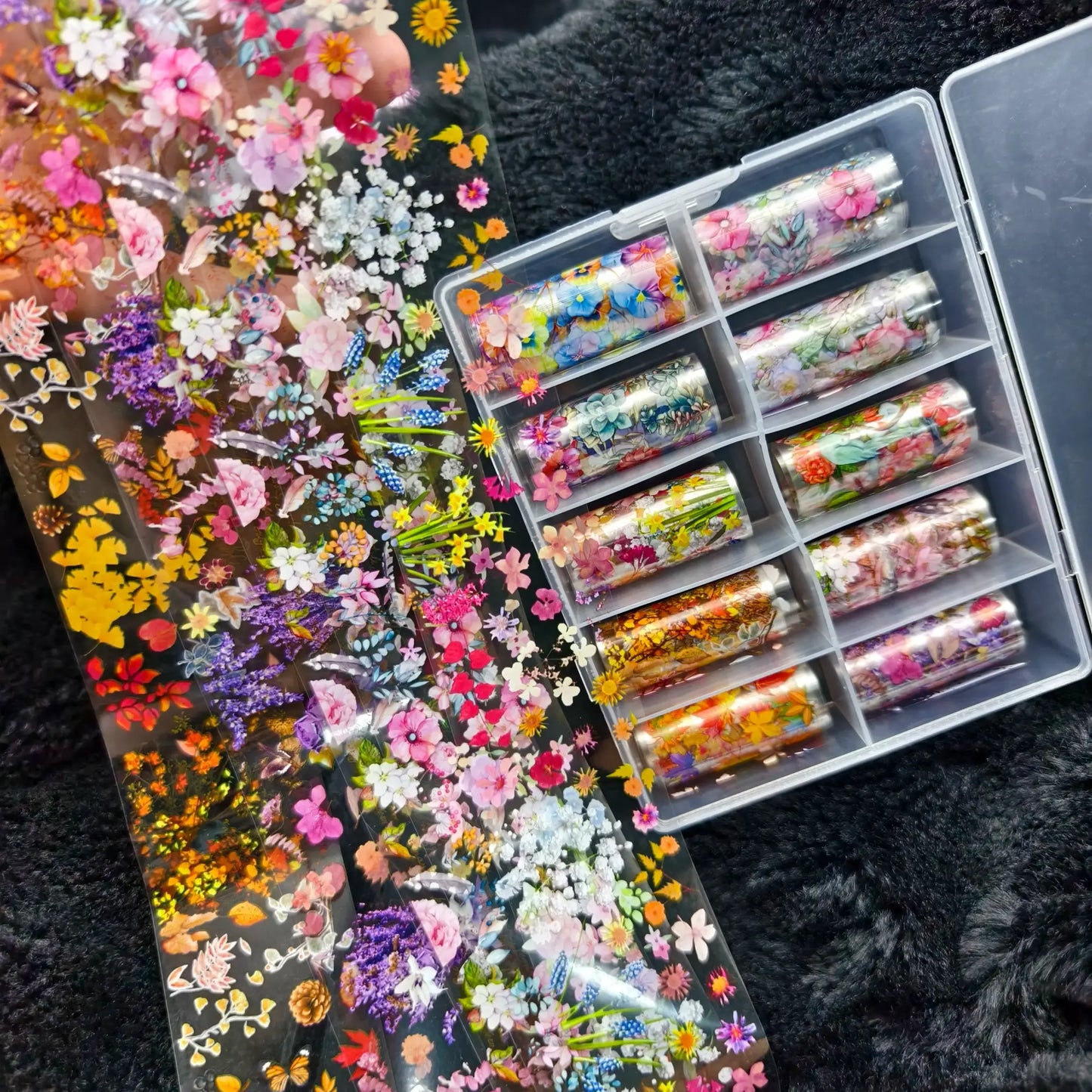 10Rolls Halloween Flower Plaid Angel Marble Bow Nail Foils Transfer Paper Nail Art Stickers Decal Nails Decoration from PriceLows™