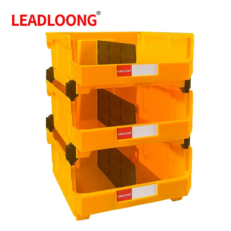 LEADLOONG 3pcs V7 Large Storage Parts Bin 377*422*180 mm/14.84*16.61*7.09 inch Heavy Duty Stackable Plastic Part Box for Garage from PriceLows™