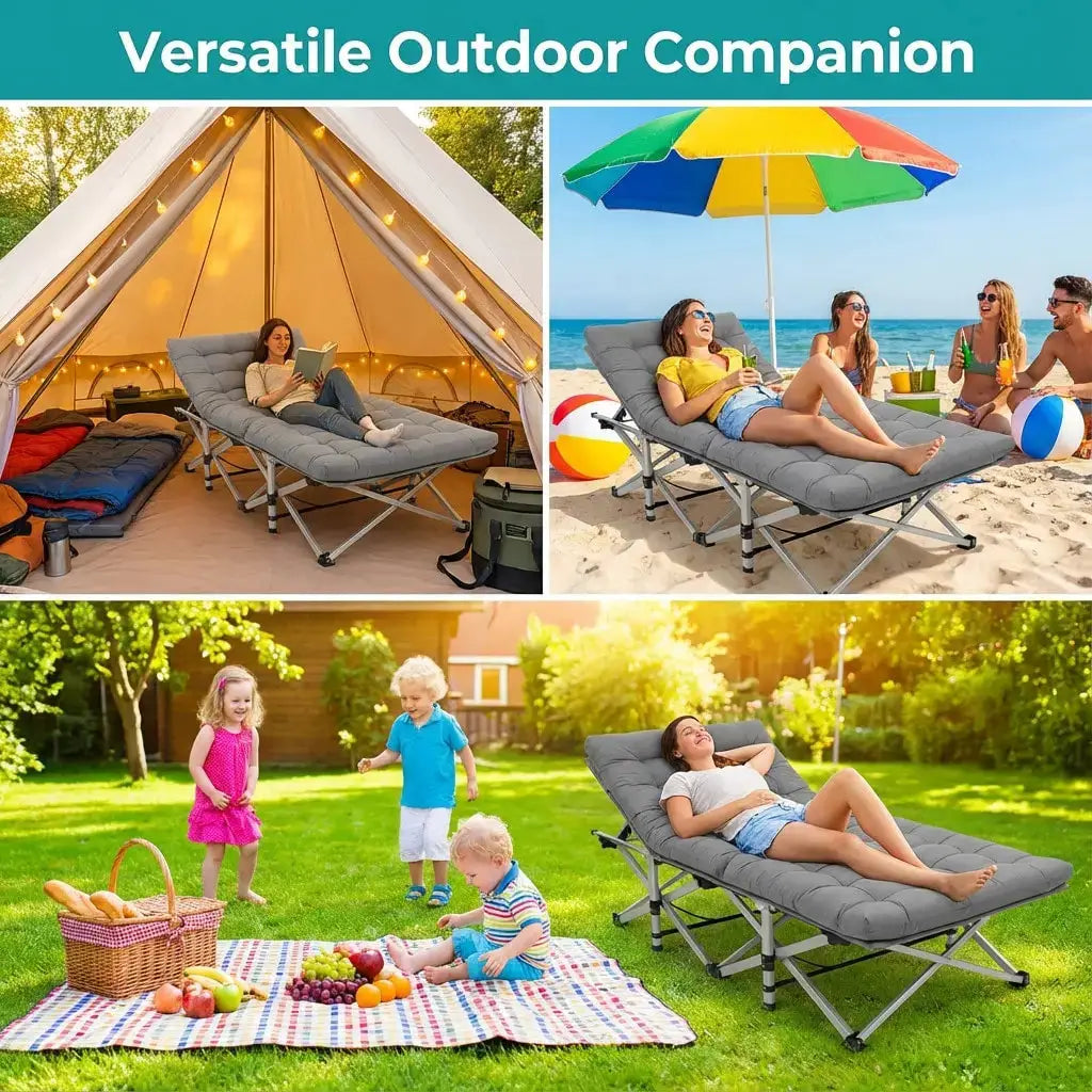 Aoran 560LBS Load-Bearing Outdoor Folding Chair, Non-Slip Foot Pads, Foldable Storage Bag Design Outdoor Furniture from PriceLows™