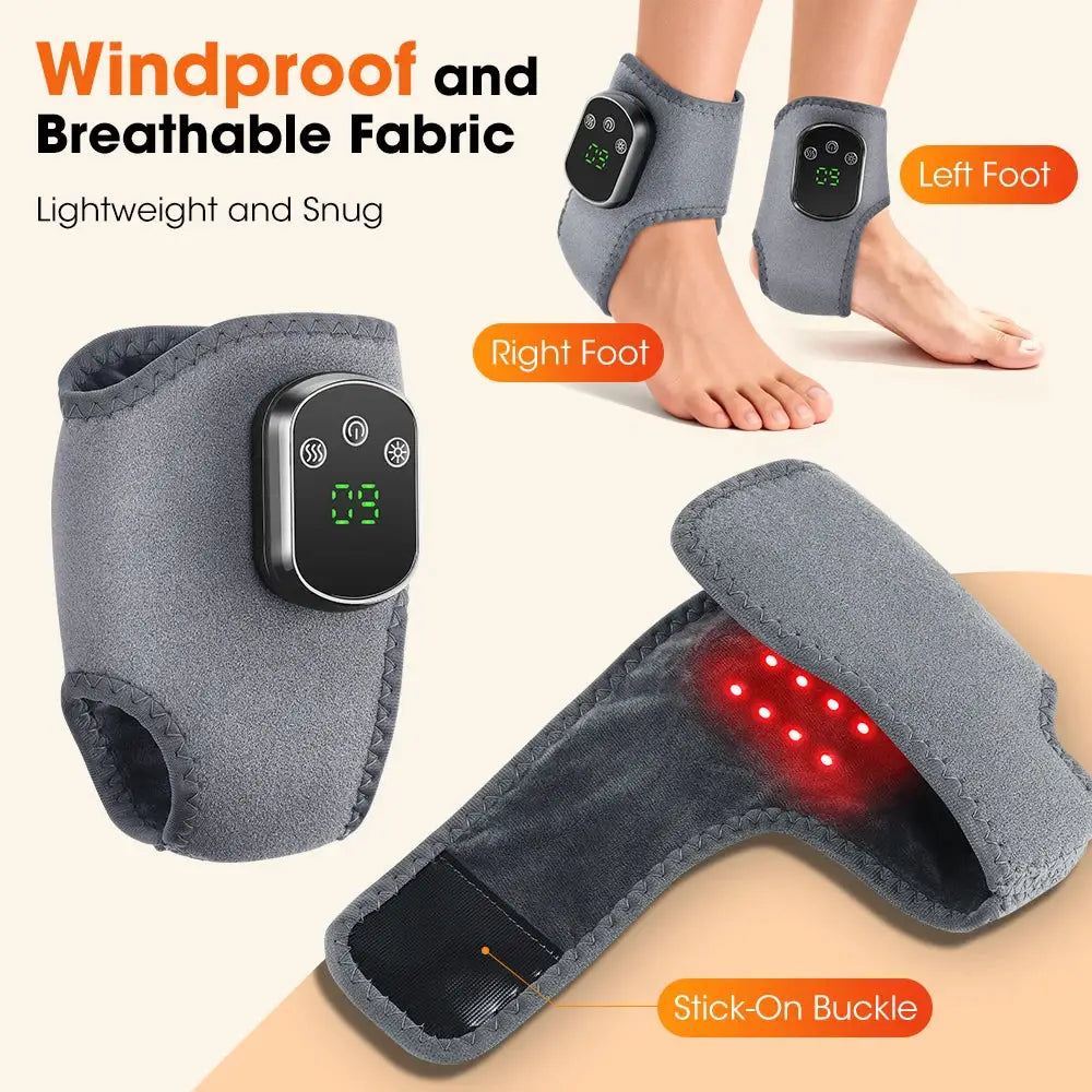 Cordless Electric Foot Massager | 5 Heat Levels | Vibration And Infrared Therapy | Rechargeable Battery