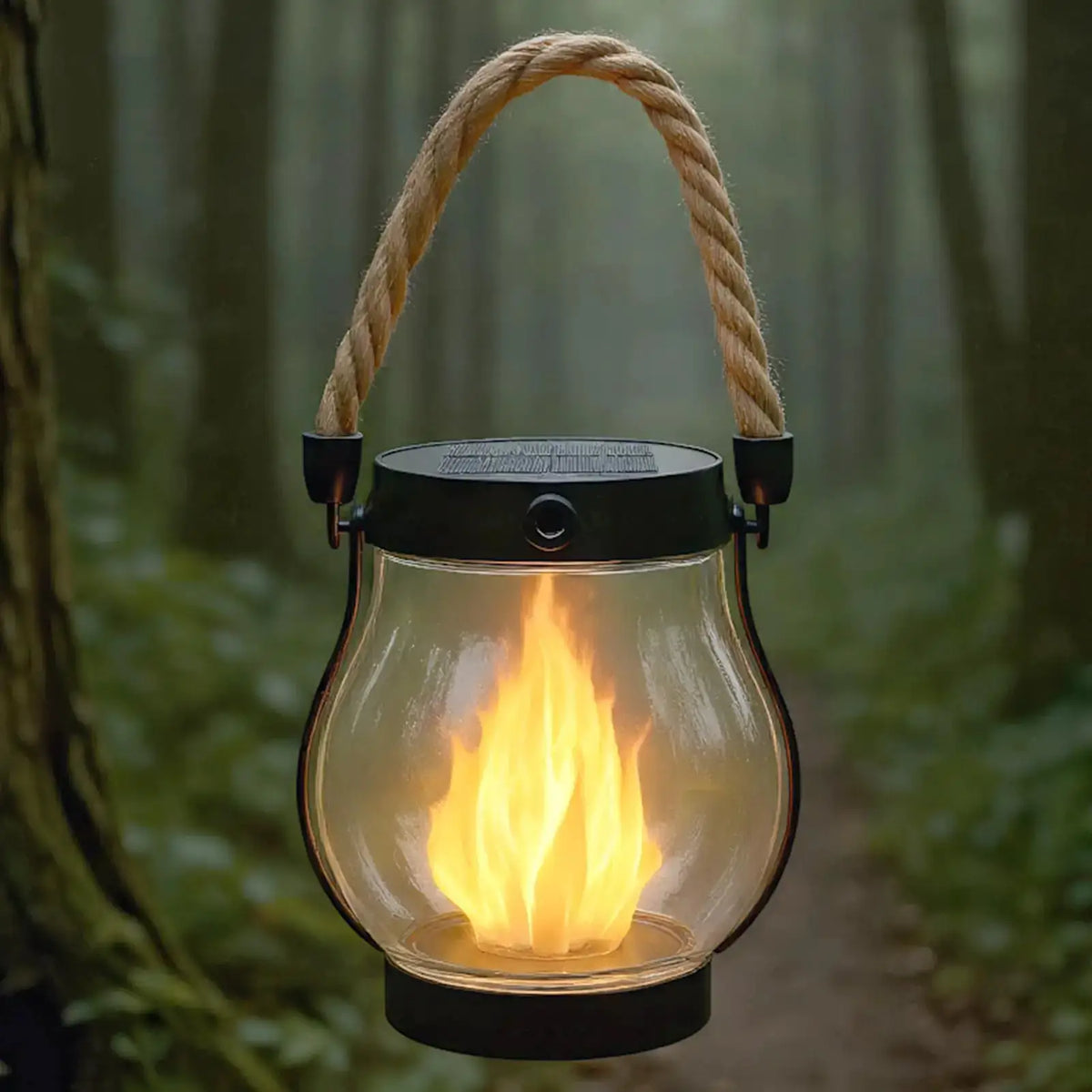 Solar Lantern | Waterproof Flickering Flame | USB Charging | Indoor Outdoor