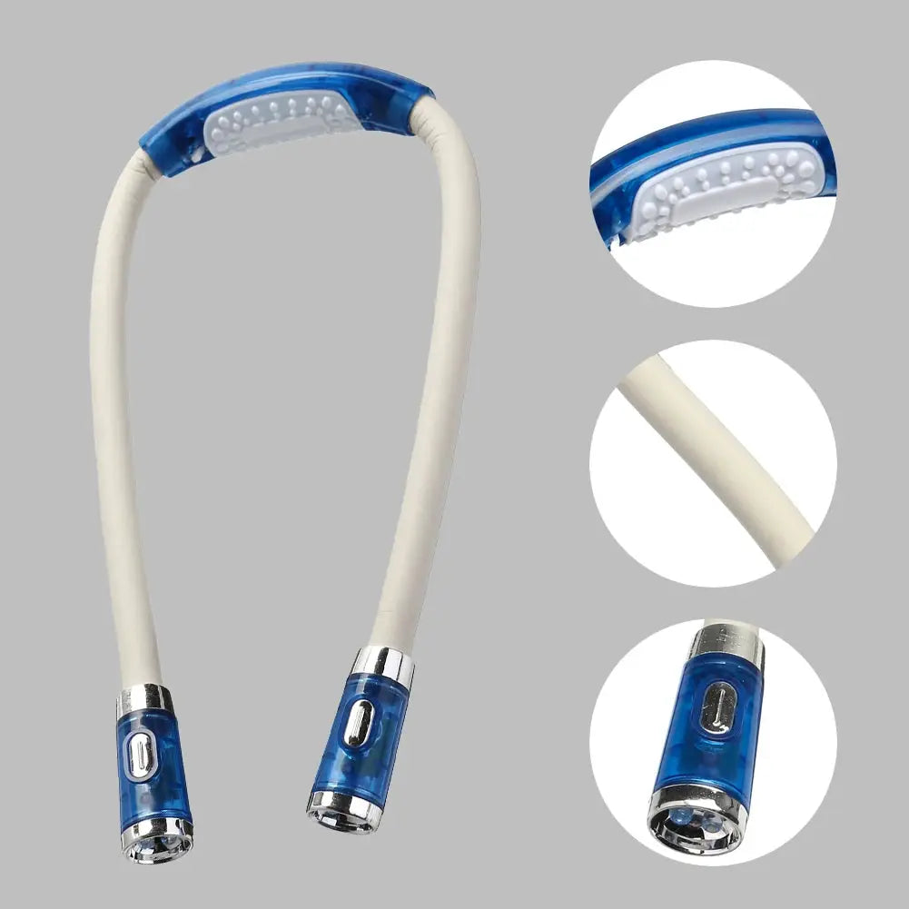 LED Flexible Handsfree Hug Neck Reading Book Light Lamp Torch Flashlight Rechargeable Work Lamp Soft Silicone Night Lights from PriceLows™