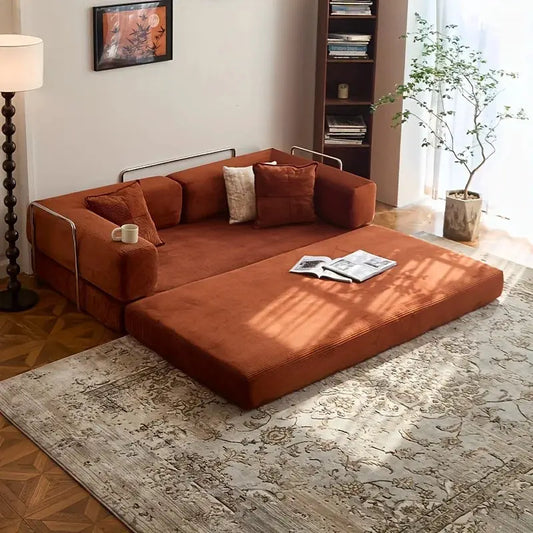 Italian Minimalist Retro High-end Corduroy Living Room Sofa, Compressed Sofa,Sofa Bed, Foldable, Washable, Customizable from PriceLows™