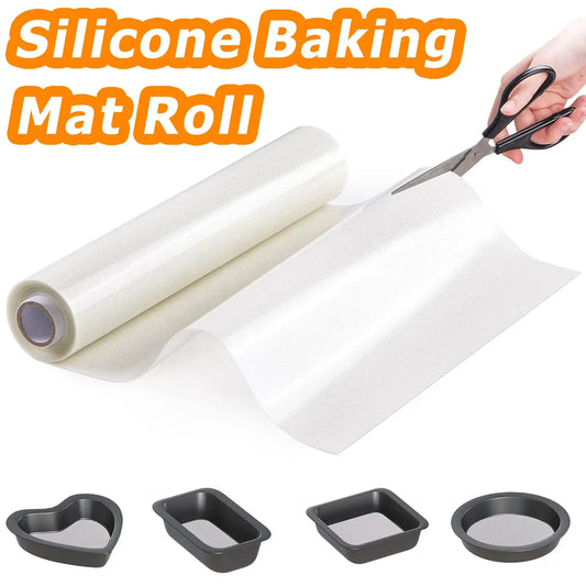 Silicone Baking Mat Roll | Non Stick Surface | Reusable Oven Safe | Cut To Size