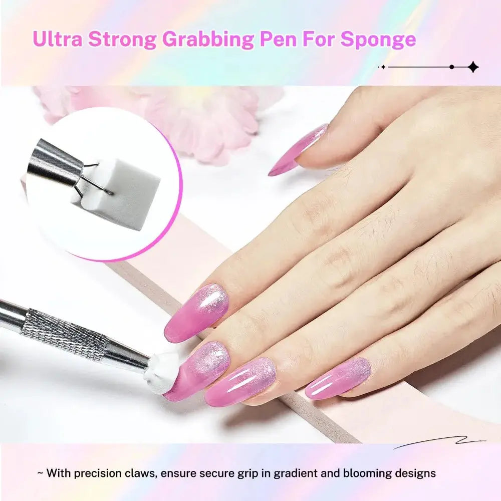 100PCS Soft Nail Sponges with 1PCS Grabbing Pen for Manicure and Nail Art Designs from PriceLows™