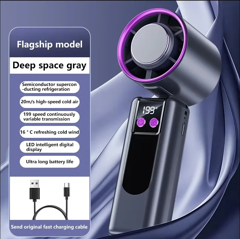 Lenovo Portable Fan | Usb Charging | Digital Display | Handheld