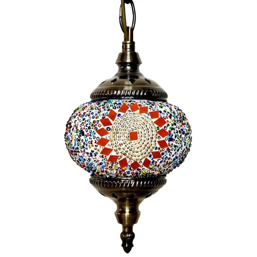 Mosaic Pendant Light Turkish Moroccan Mosaic Hanging Ceiling Lamp E27 Restaurant Club Single Head Chandelier for Bar Home Hotel from PriceLows™