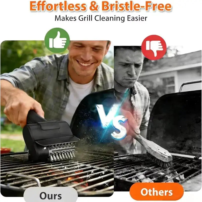 Electric BBQ Brush | 18000 RPM Motor | 2000mAh Battery | Cordless Grill Cleaner